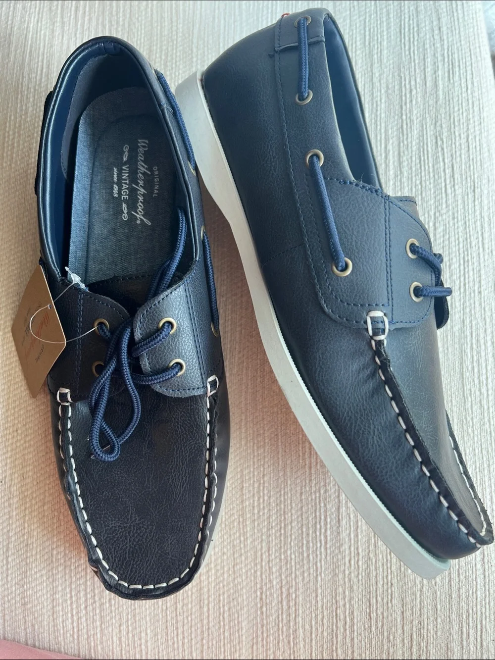 Weatherproof Men’s Navy Boat Shoes